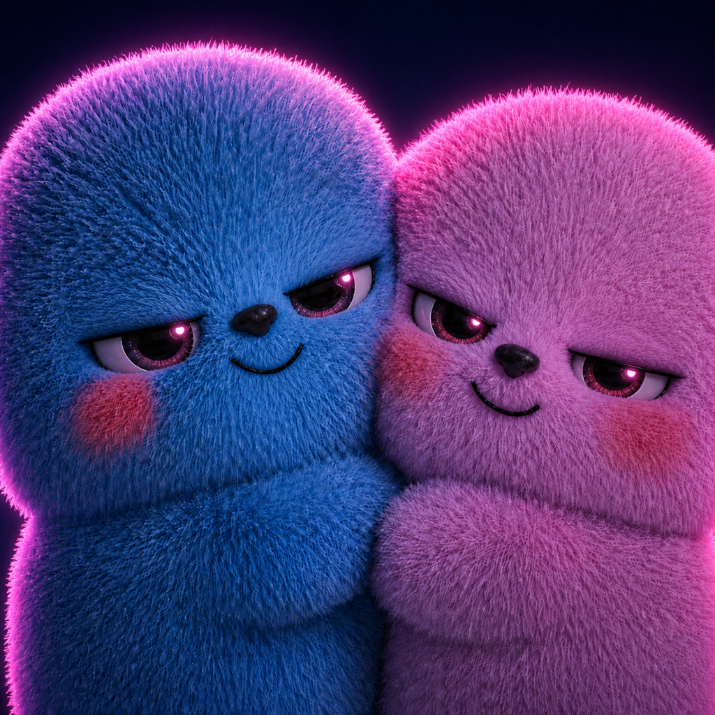 ヤミトークのキャラクター めろまるとあいまる